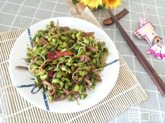 自制长豆芽炒肉