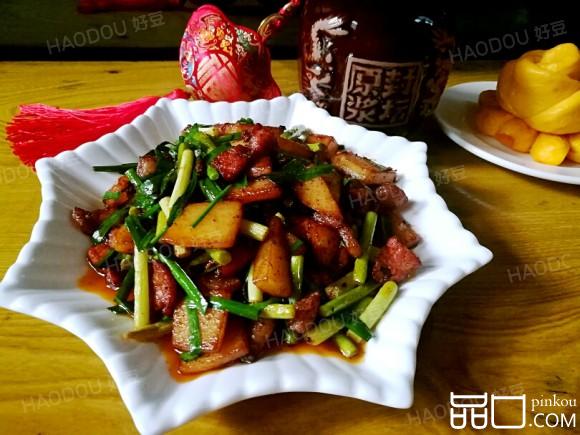 土豆蒜薹炒肉片