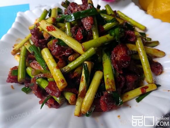 红油蒜薹肉片