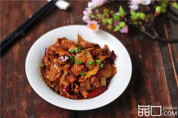 香辣菜头炒肉片