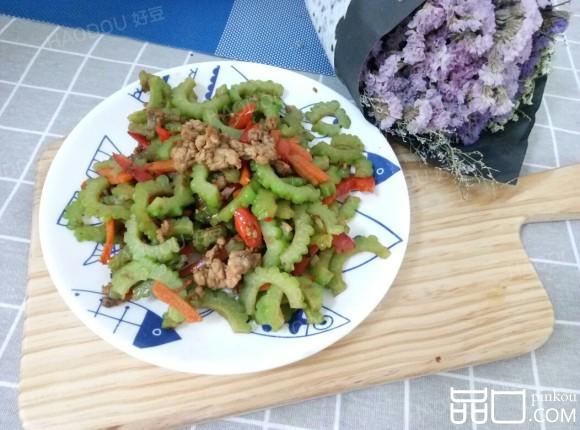 肉末苦瓜炒