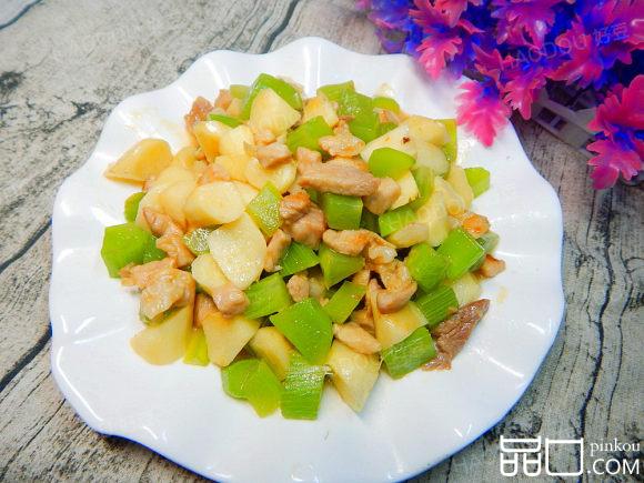 莴笋山药炒肉丁