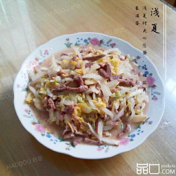娃娃菜炒肉丝