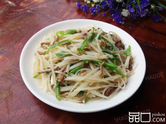青椒土豆炒肉丝