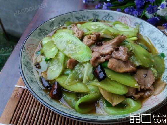 黄瓜炒肉片