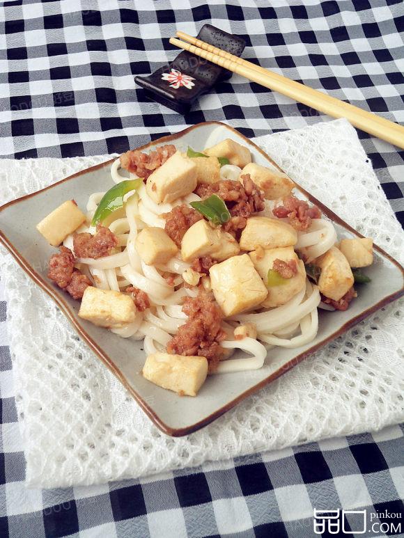 肉末豆腐拌面