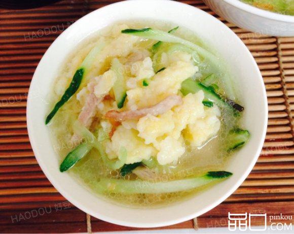 疙瘩肉丝汤