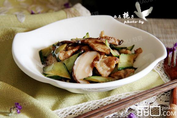 椎茸炒肉片