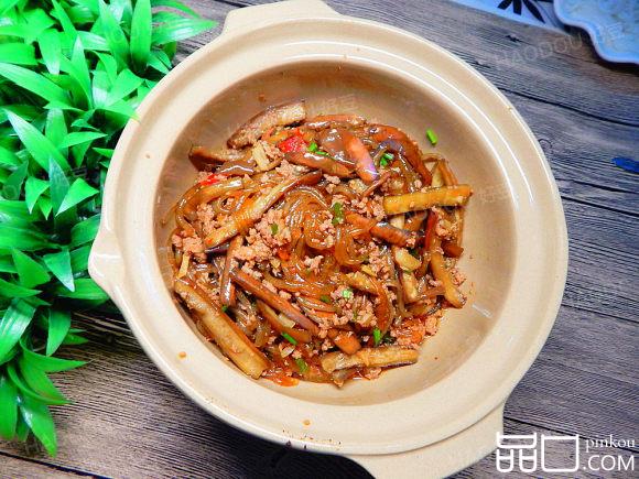 砂锅肉末茄子煲