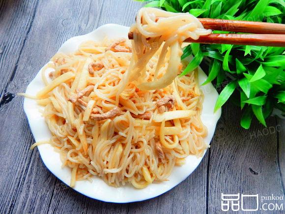 茭白肉丝炒米粉
