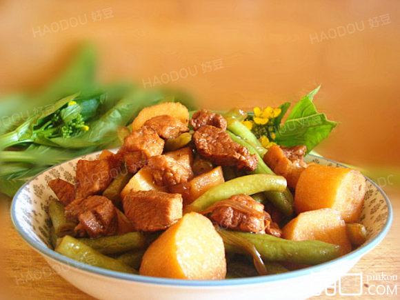 猪肉炖山药豆角