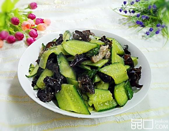 木耳肉片炒青瓜