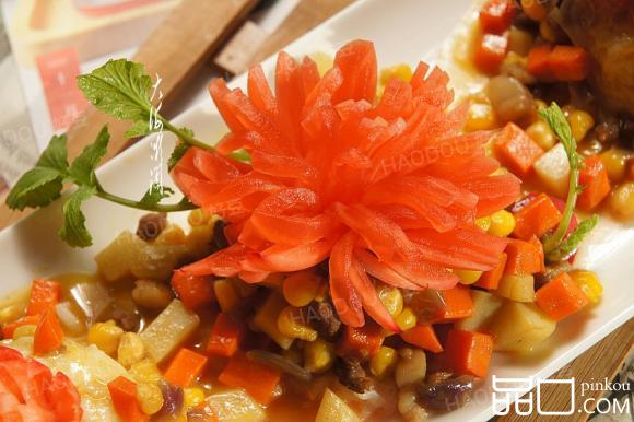 绿咖喱菊花羊肉饭#多
