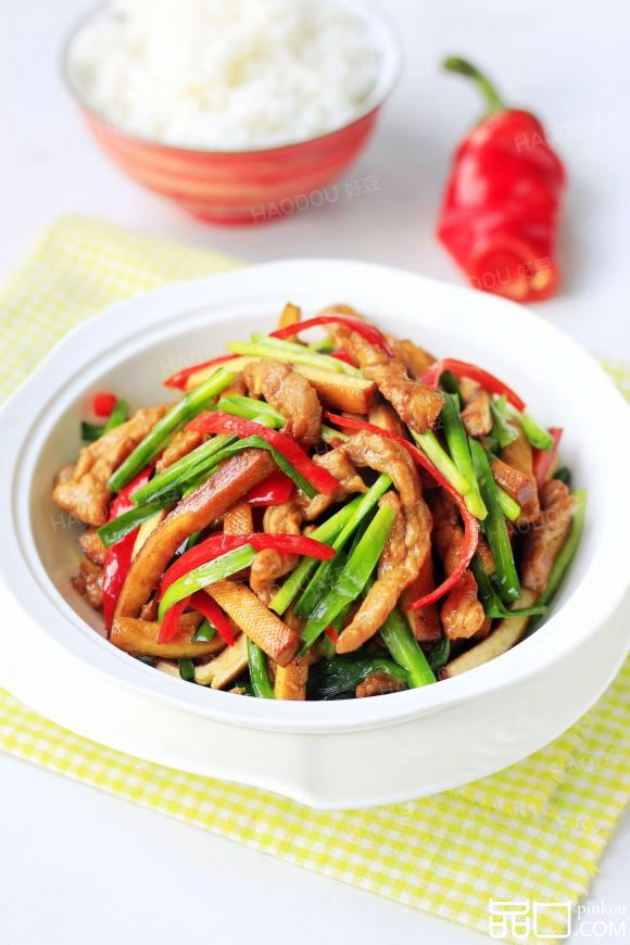 韭菜香干炒羊肉