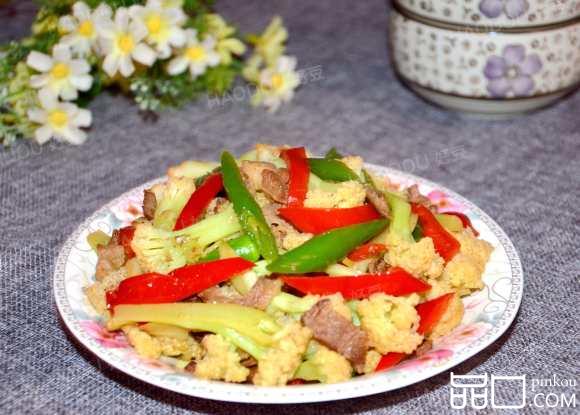 羊肉爆炒有机花菜