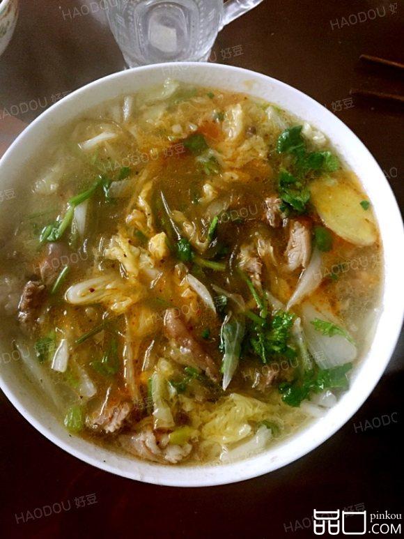 白菜羊肉粉丝汤