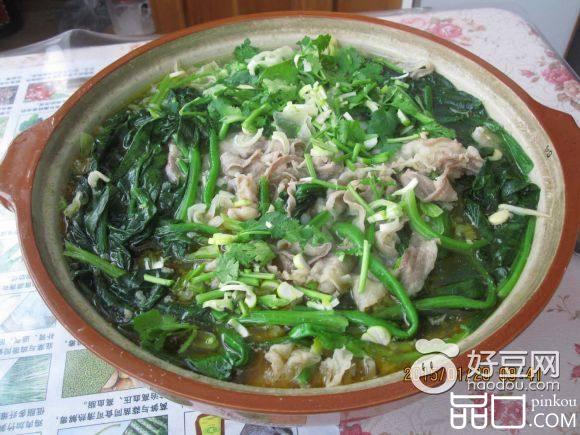 羊肉菠菜银耳砂锅