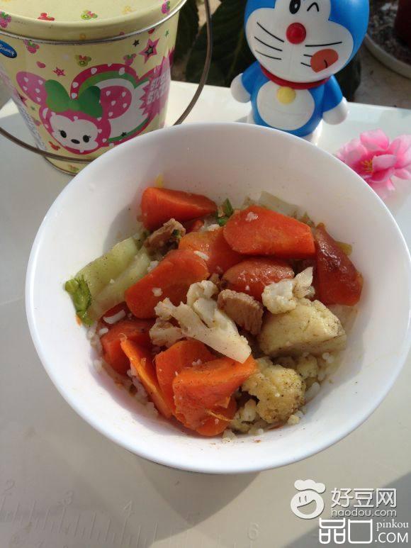 羊肉焖菜花胡萝卜