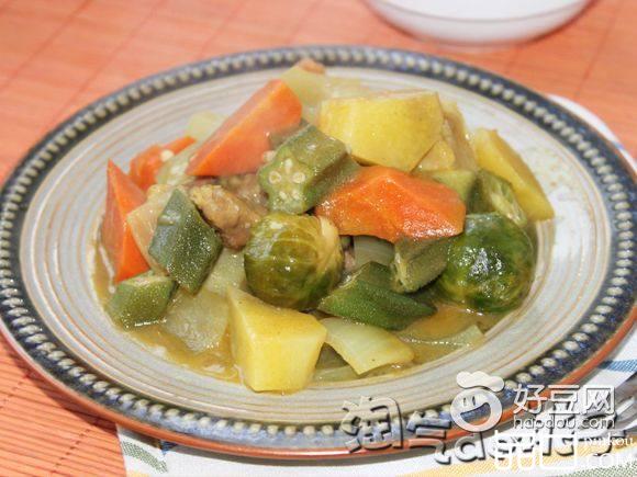 咖喱羊肉焖秋葵