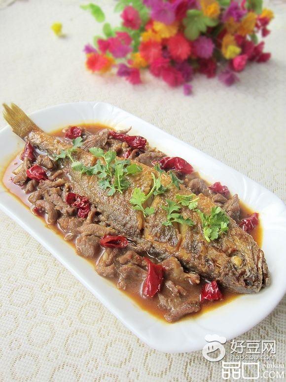羊肉焖黄花鱼