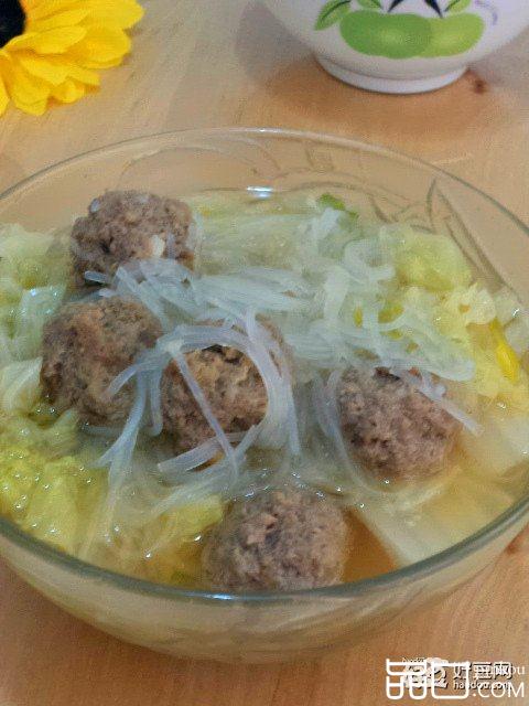 白菜羊肉丸子汤