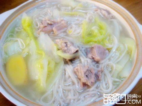 羊肉白菜砂锅面