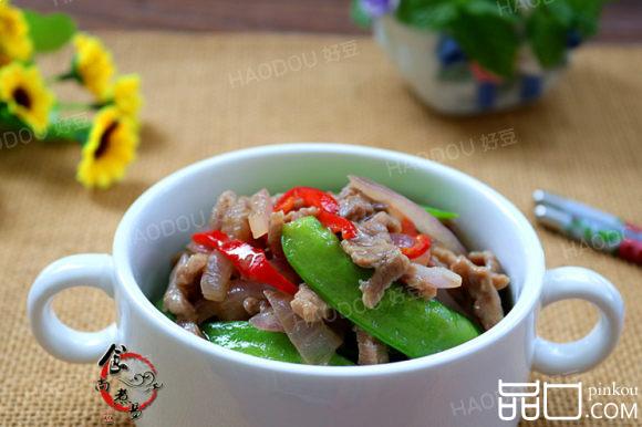洋葱牛肉炒荷兰豆