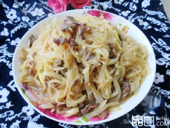 牛肉炒白萝卜丝