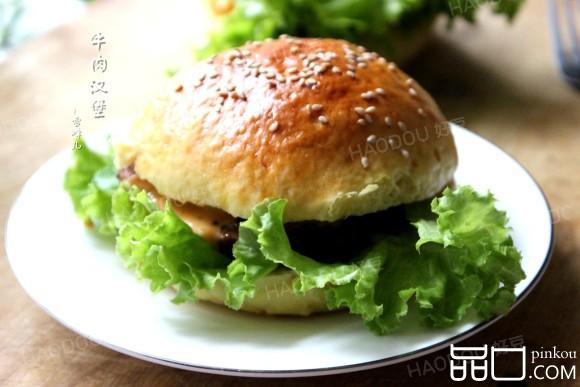 家庭牛肉汉堡