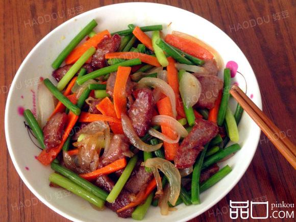 经典下饭菜——蒜苔炒