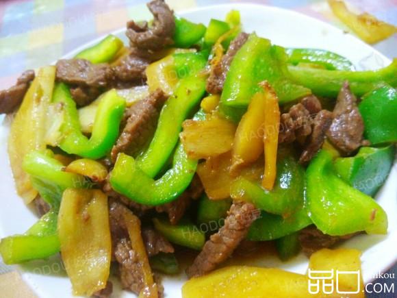 子姜生姜青椒炒牛肉