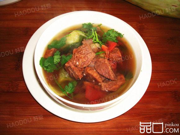番茄油菜牛肉汤