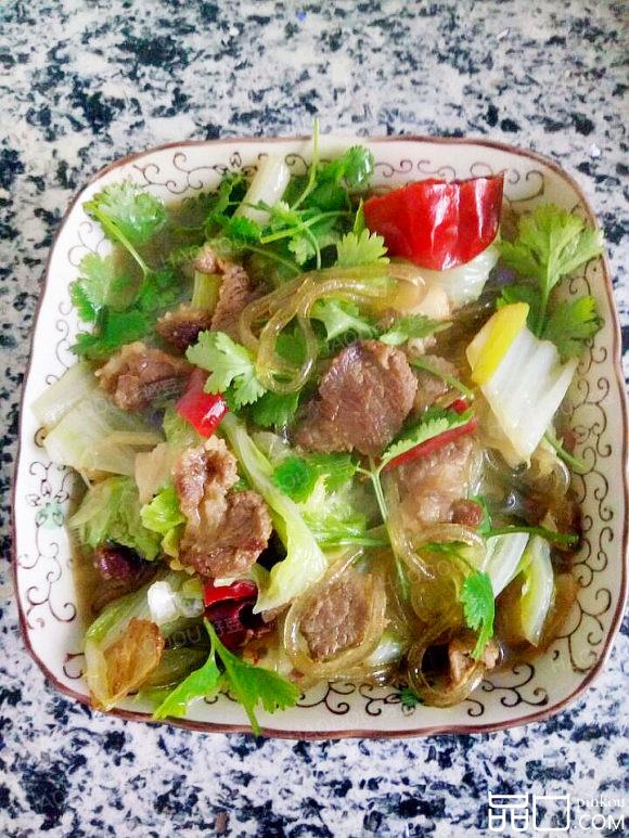 白菜粉丝烧牛肉