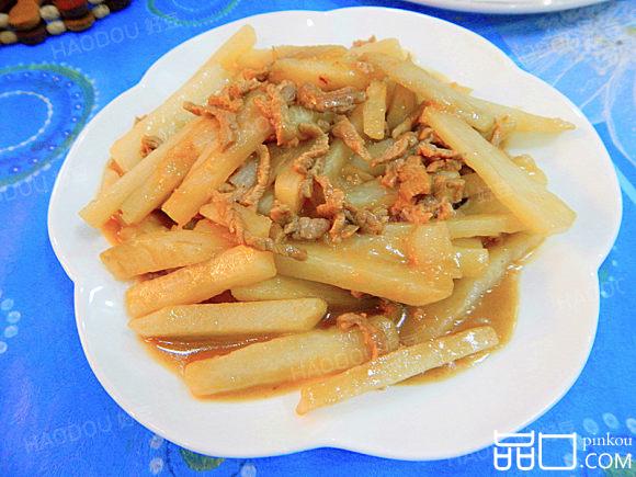 山药炒牛肉丝
