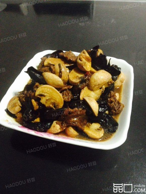 牛肉炒平菇