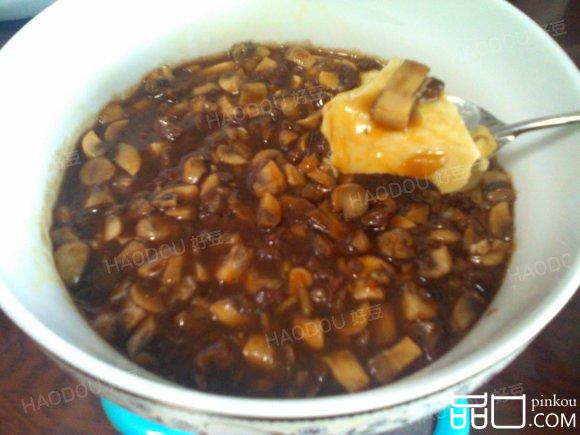 牛肉口蘑蛋羹
