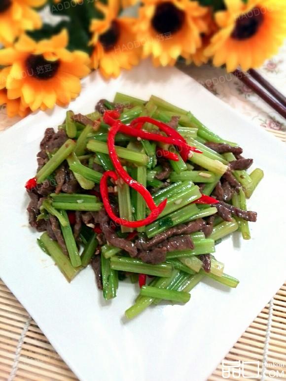 芹菜牛肉丝
