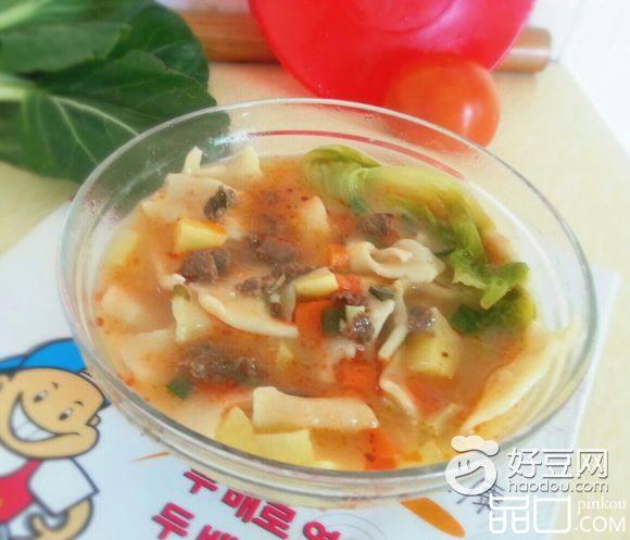 牛肉揪片子汤饭