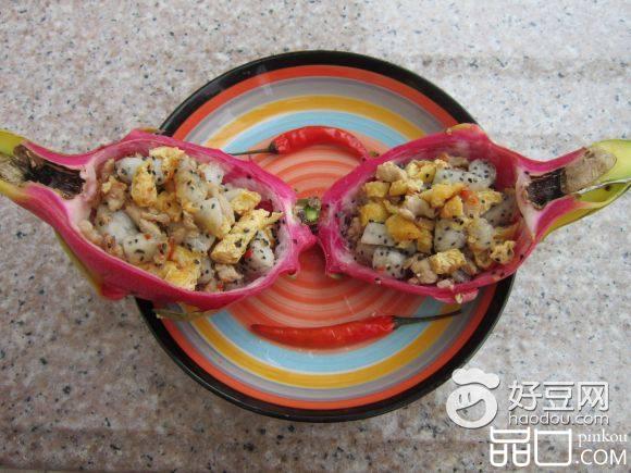 火龙果炒双丁