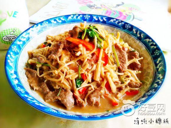 金针菇香滑牛肉片