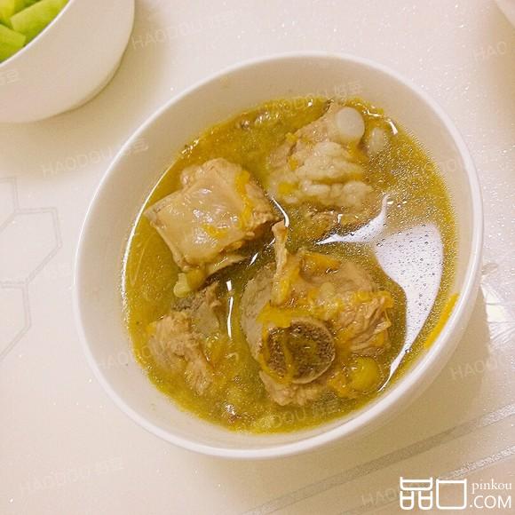 南瓜绿豆排骨汤