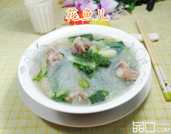 小白菜排骨粉丝汤