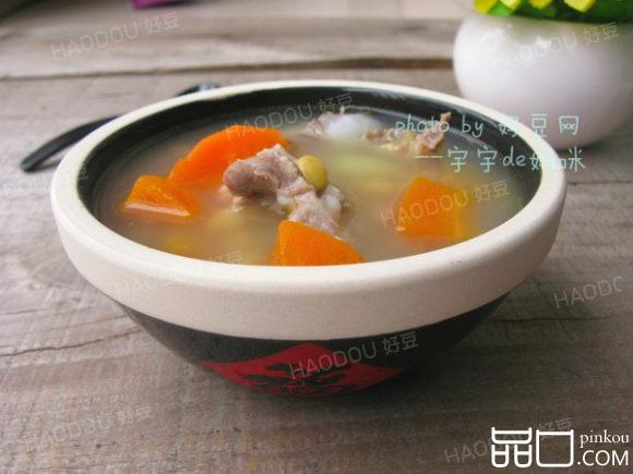 红萝卜双豆排骨汤