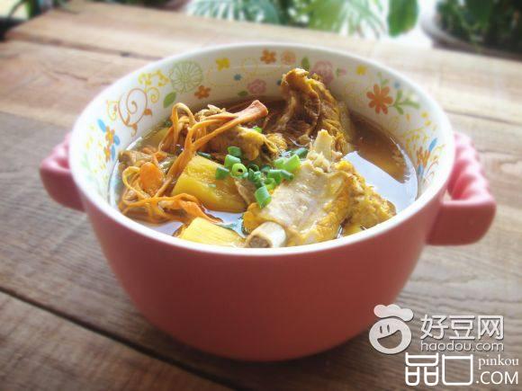 虫草花山药排骨汤