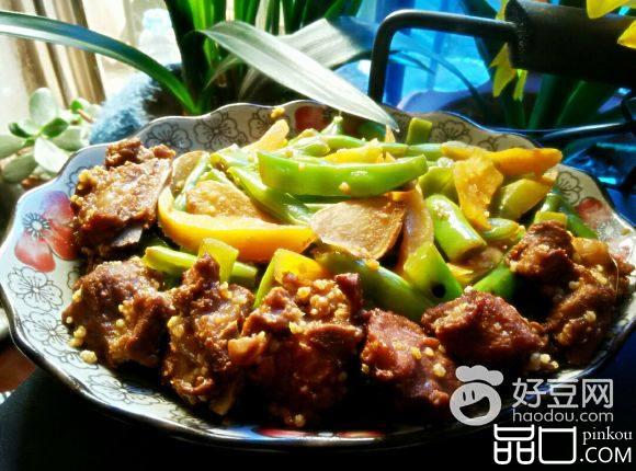 排骨焖豆角