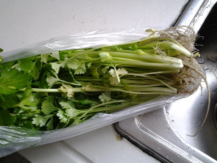 药芹炒香肠步骤1