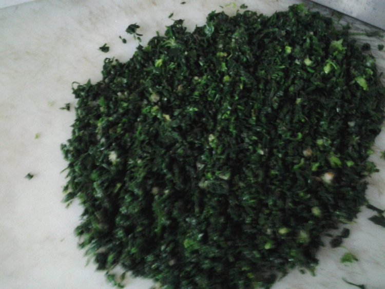 荠菜肉馅步骤4