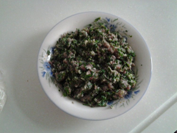 荠菜肉馅步骤6