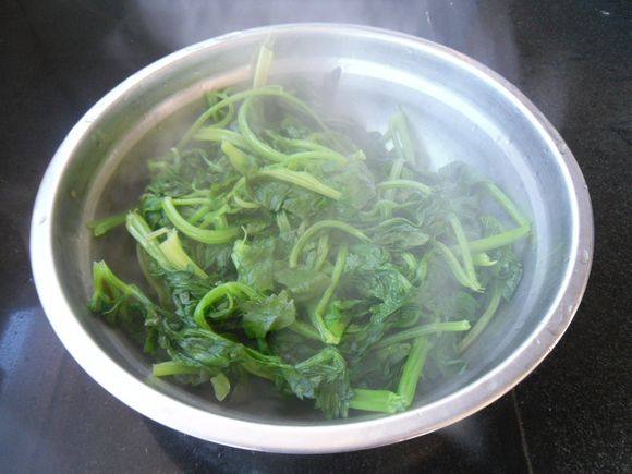 虾皮拌芹菜叶步骤4
