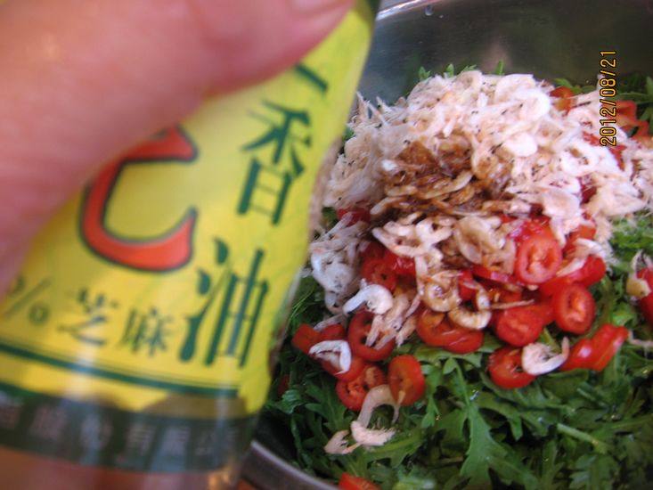 虾皮茼蒿步骤8